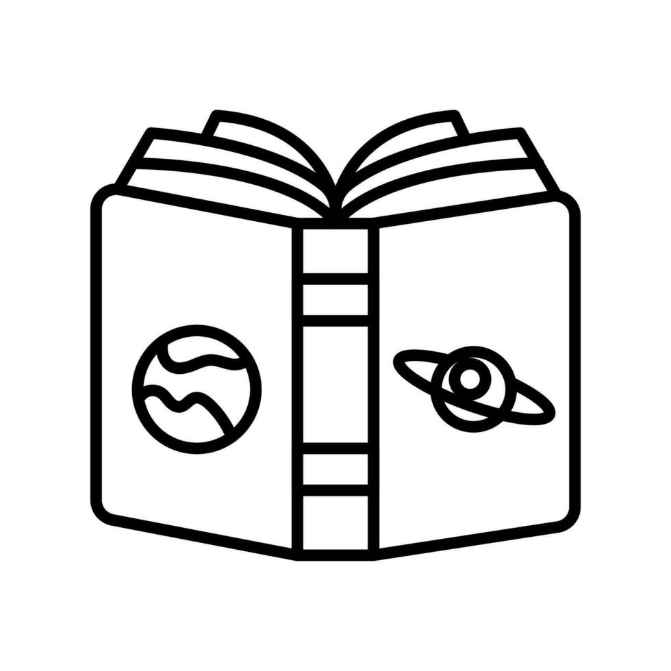 espacio libro icono en vector. ilustración vector