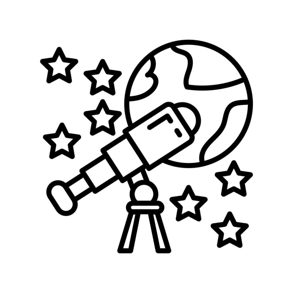 Telescope Astronomy icon in vector. Illustration vector