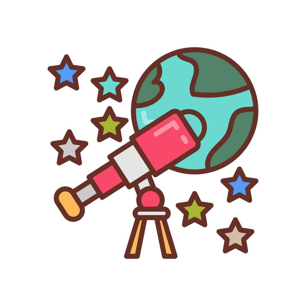 Telescope Astronomy icon in vector. Illustration vector