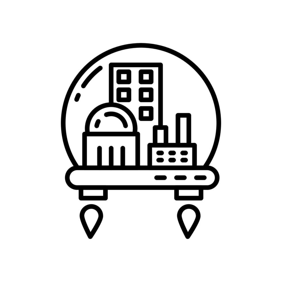 Space Colony icon in vector. Illustration vector