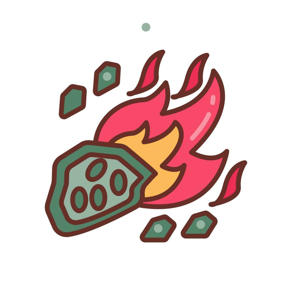 Fire Stone icon in vector. Illustration vector