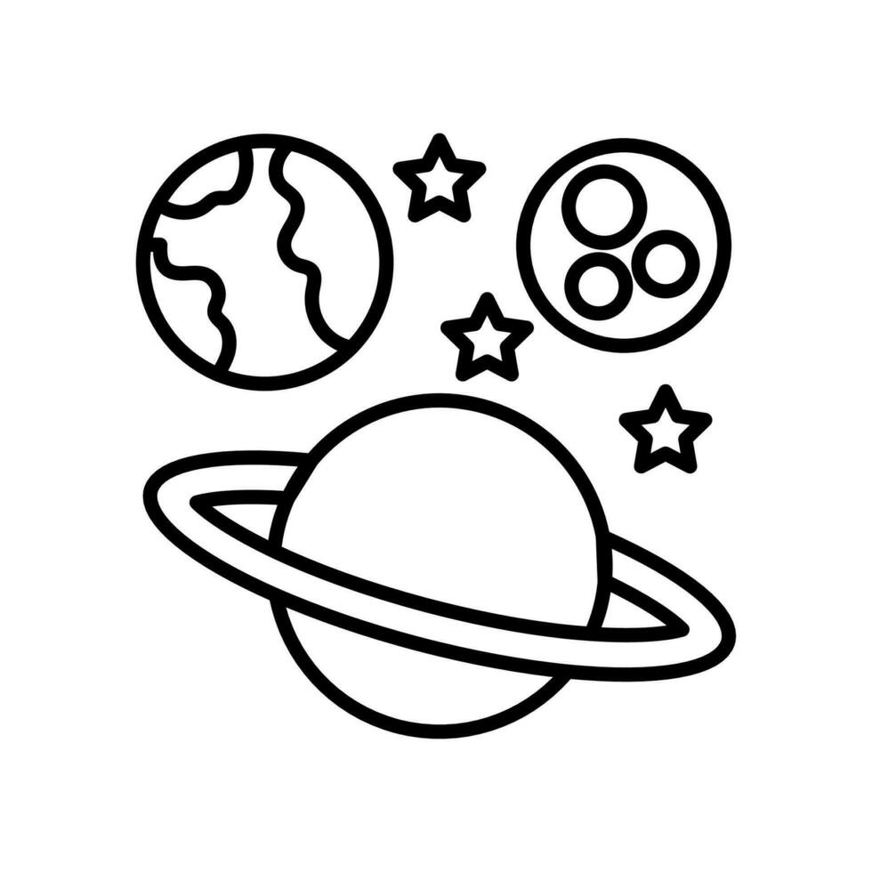 Astronomy Planet icon in vector. Illustration vector