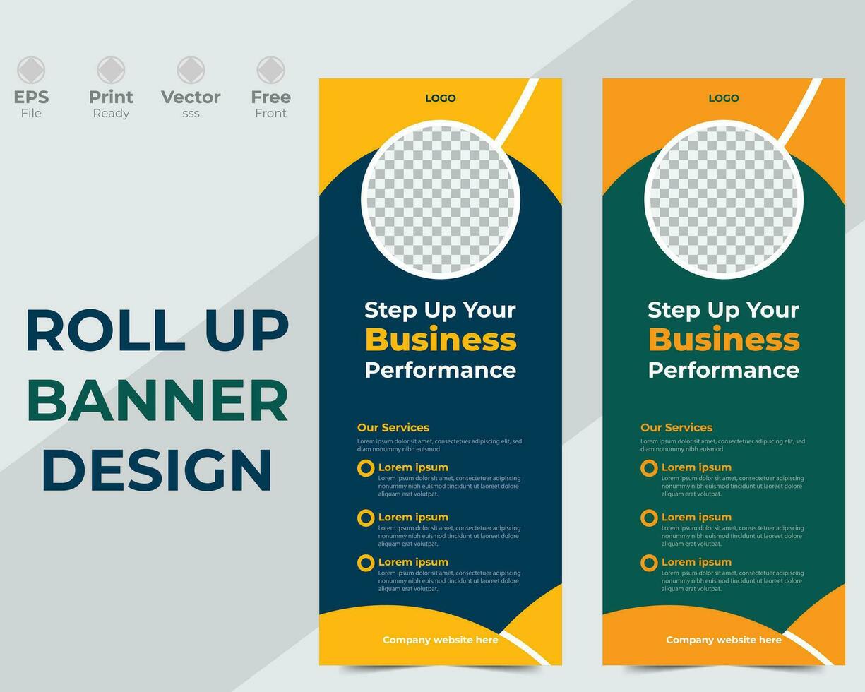 Roll up banner design template design,advertisement. vector