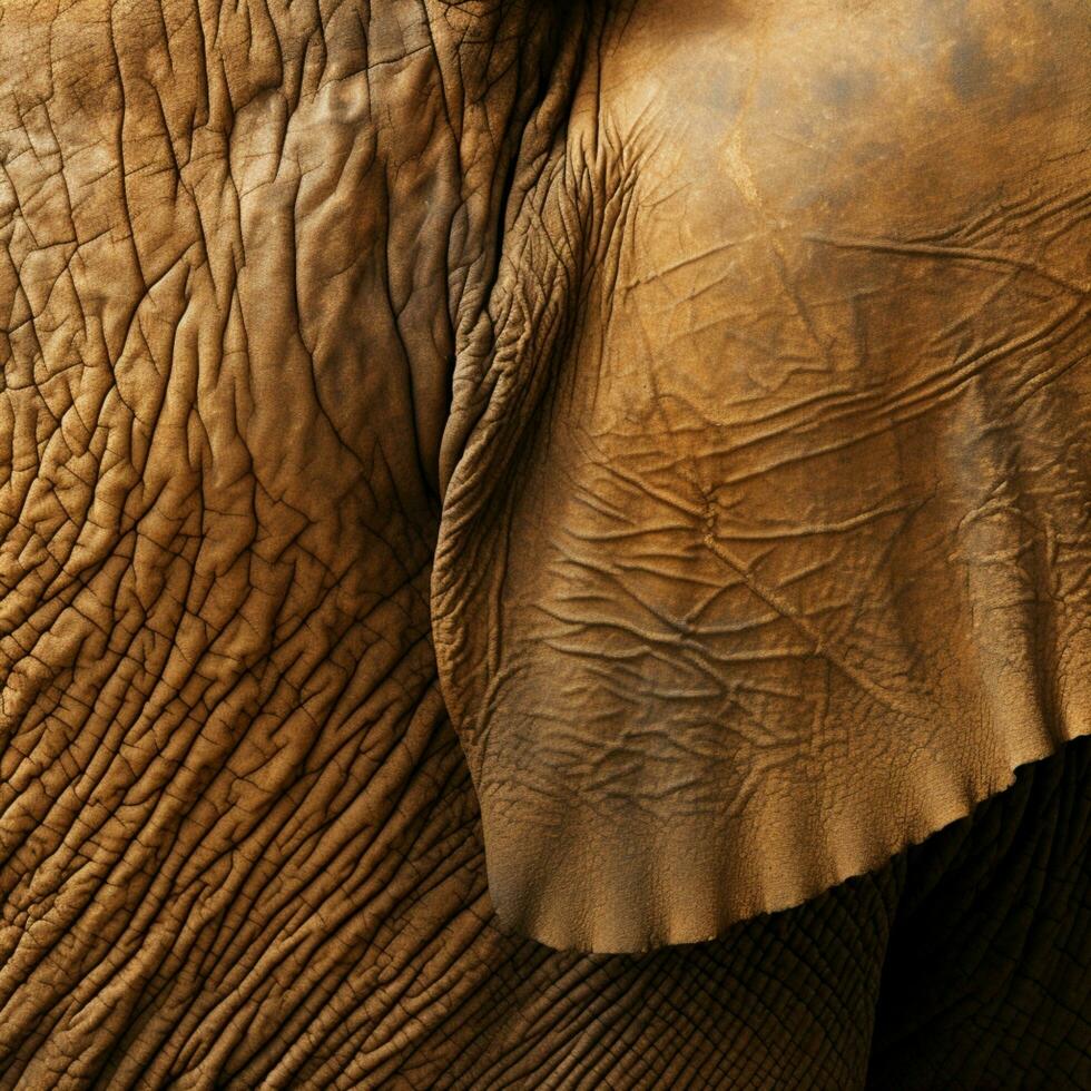 AI generated Texture of African Elephants skin highlighted, ear partially visible For Social Media Post Size photo