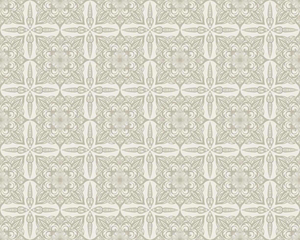 Seamless pattern with classic ornament. Beige background with victorian ornaments for fabric, ceramic tiles, wallpapers, design. Textile print for arabic scarf vector