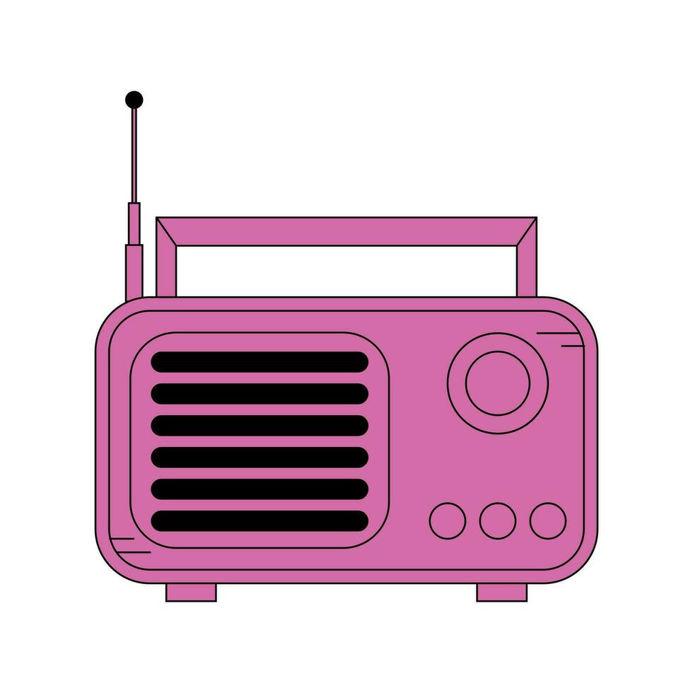 Retro radio symbol isolated vector illustration graphic design vector illustration graphic design