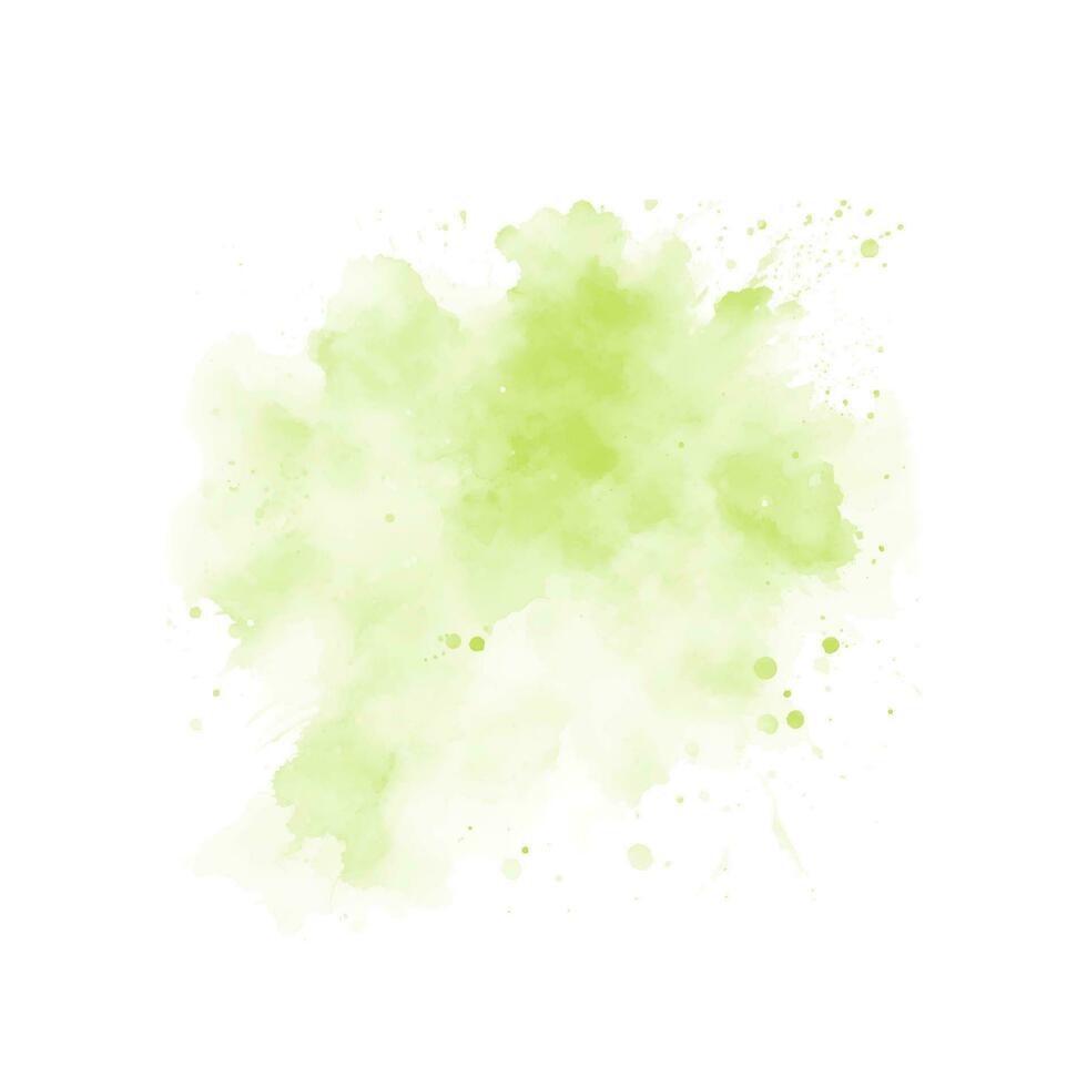 Abstract green watercolor water splash on a white background vector