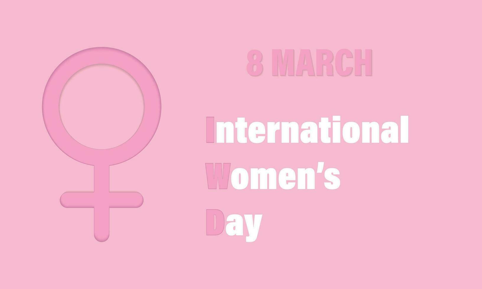 International Women Day poster. 8 march minimalistic banner. Vector illustration