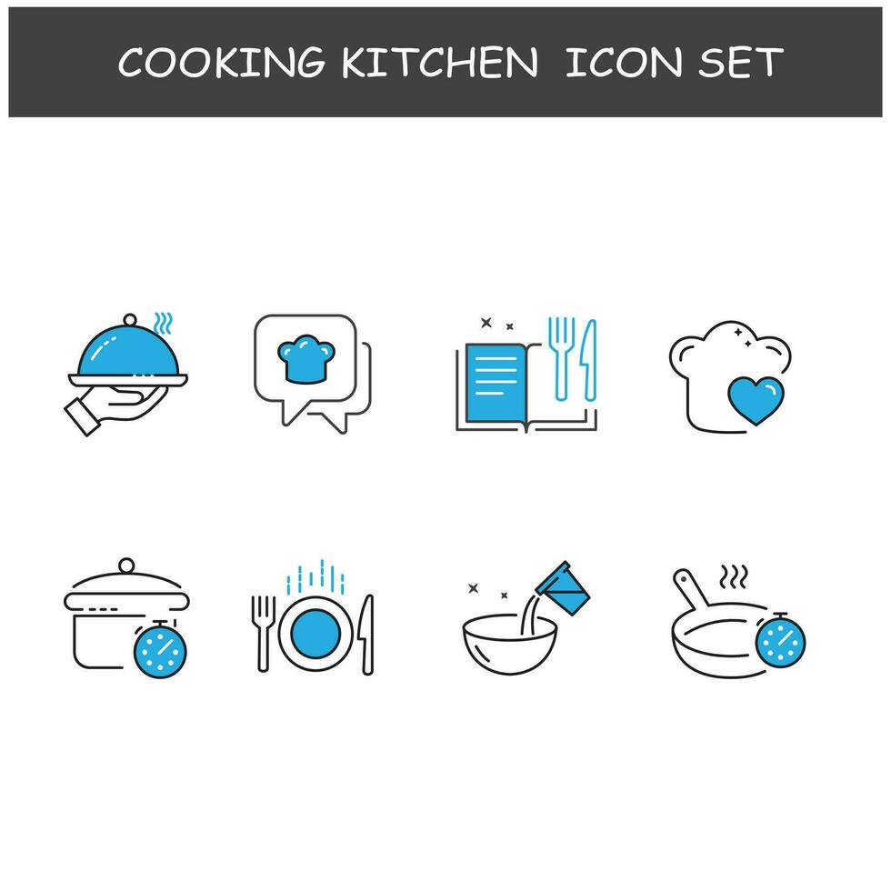 conjunto de Cocinando vector ilustración icono diseño