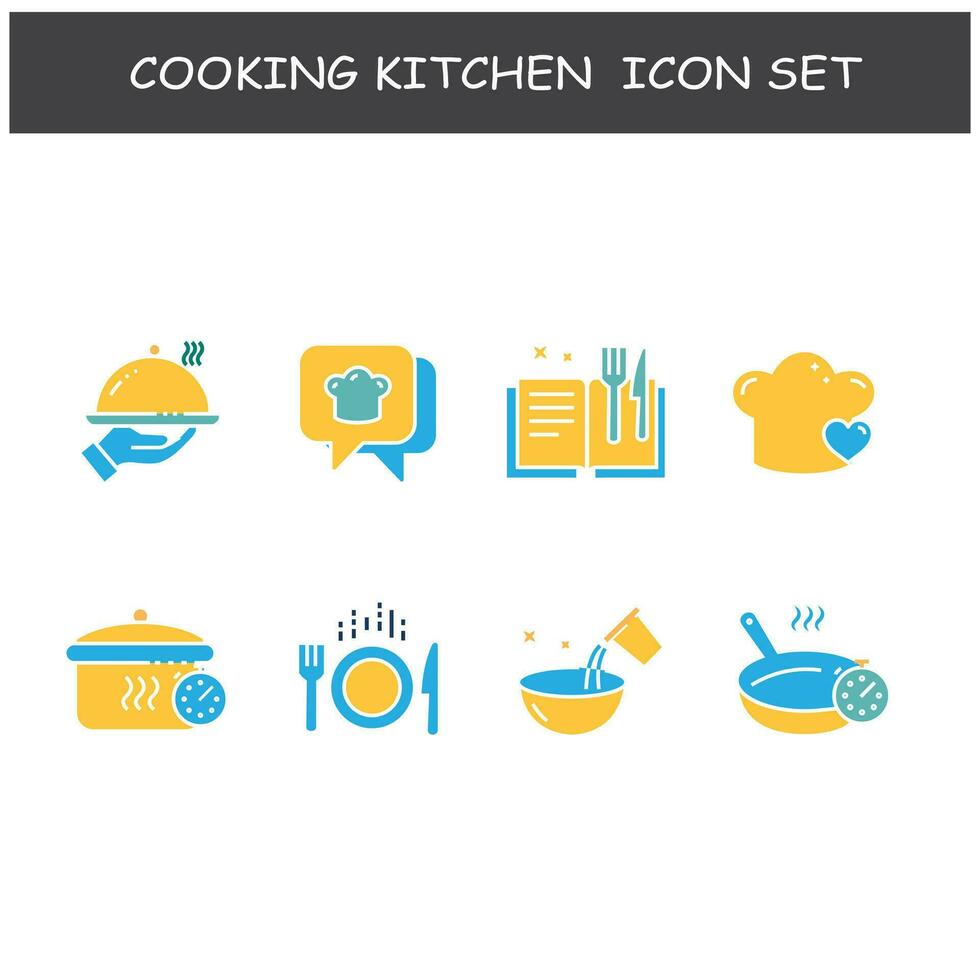 conjunto de Cocinando vector ilustración icono diseño