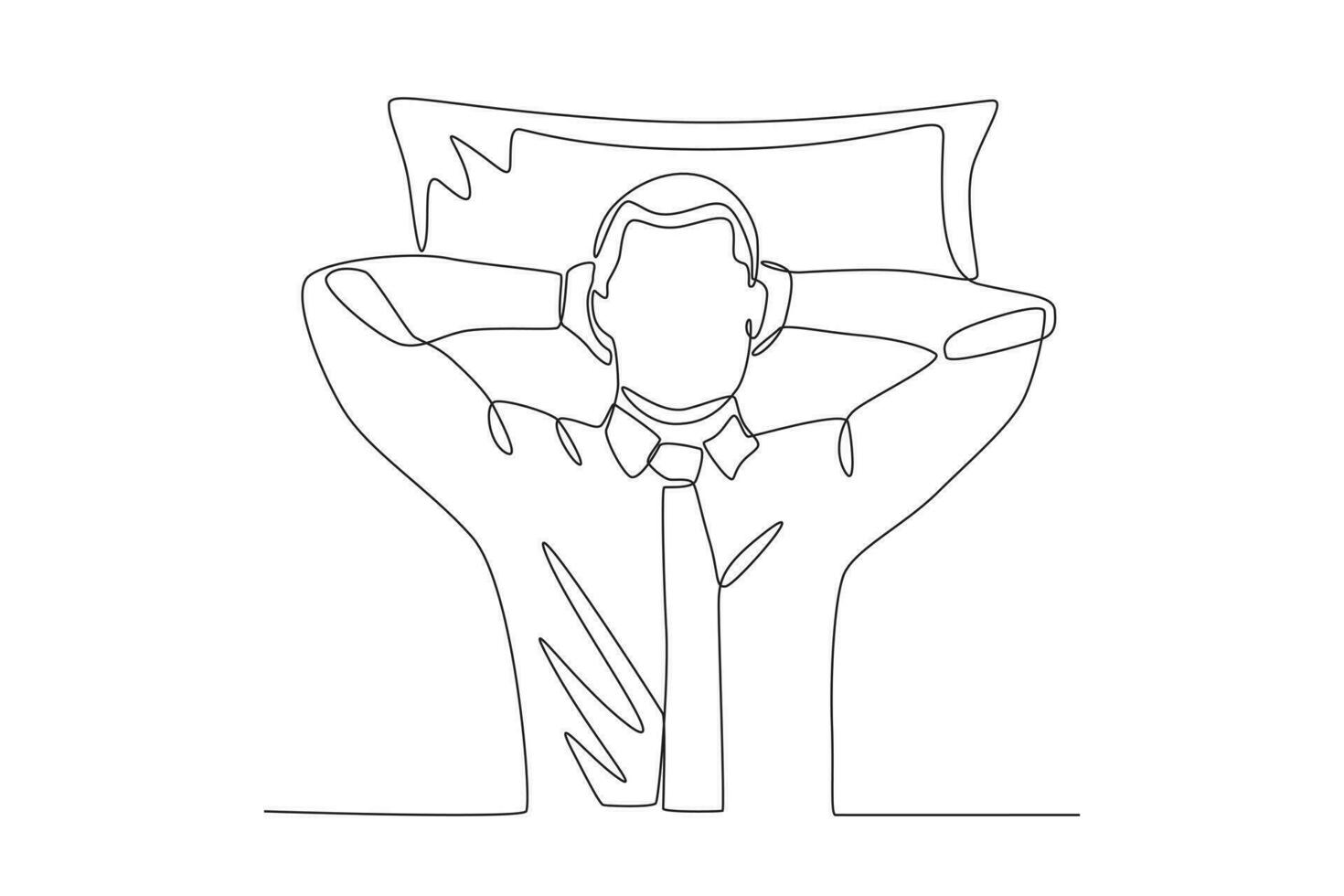 A man sleeping in the office vector