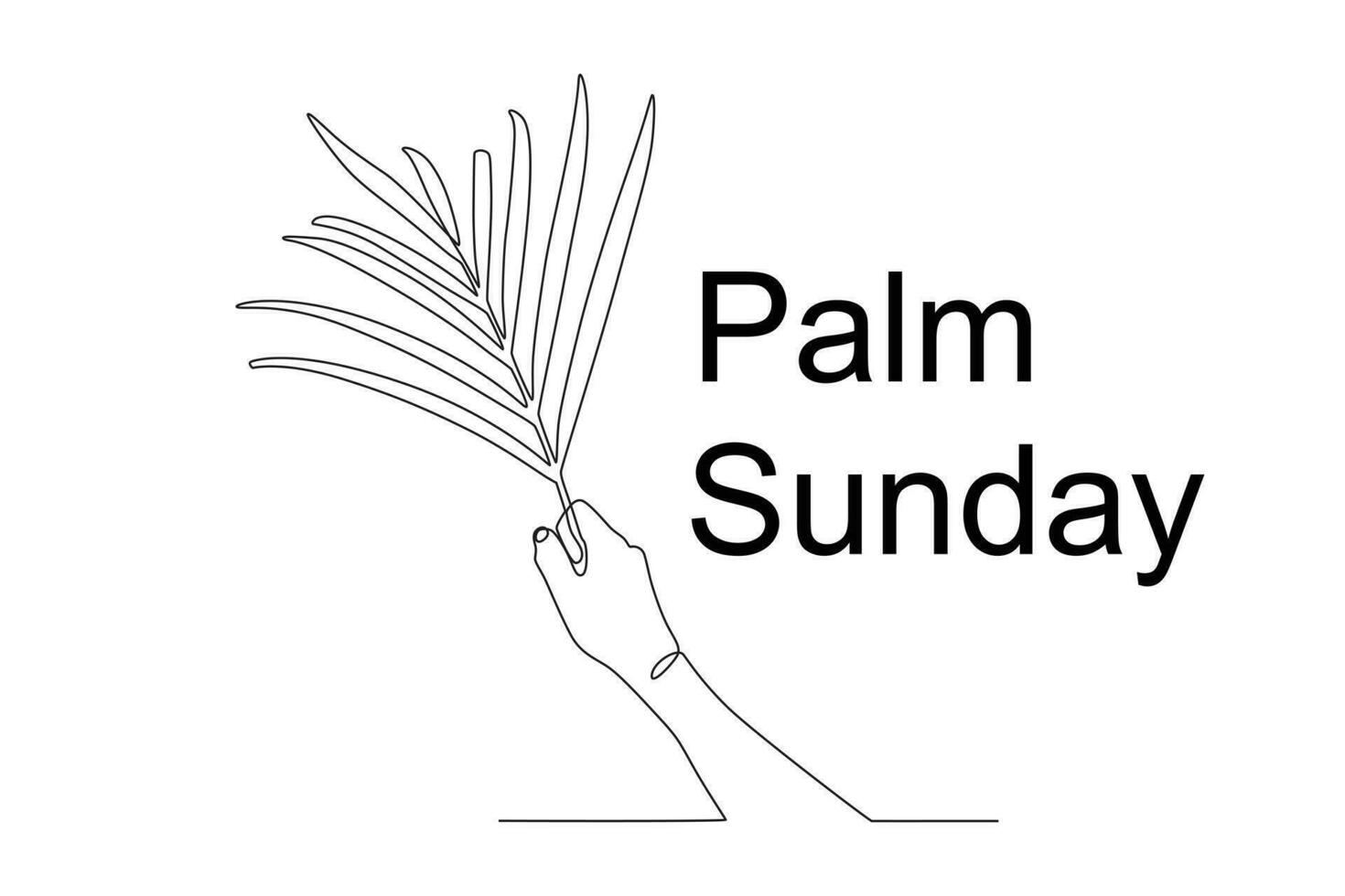 palma hojas son un símbolo de palma domingo vector