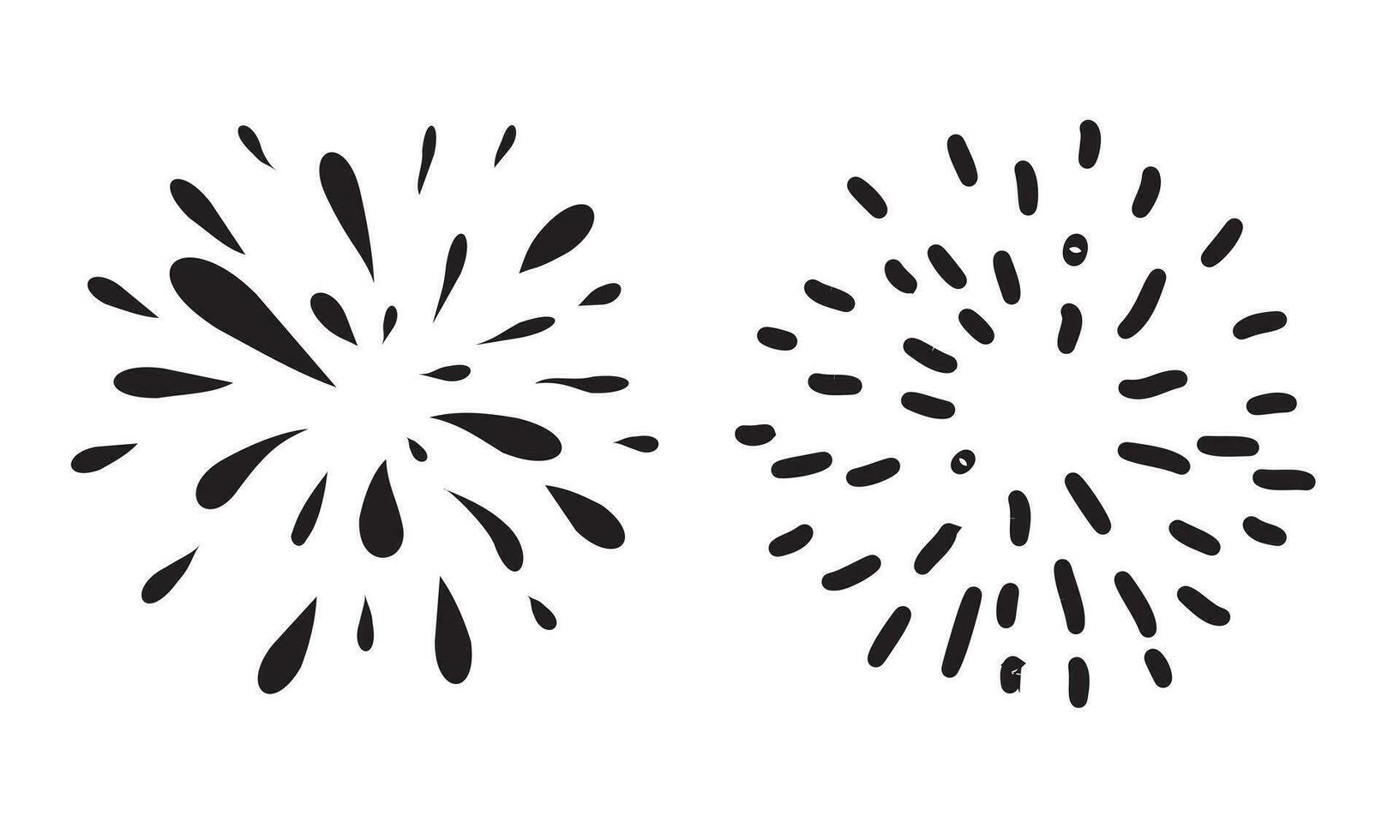 starburst hand drawn on white background vector