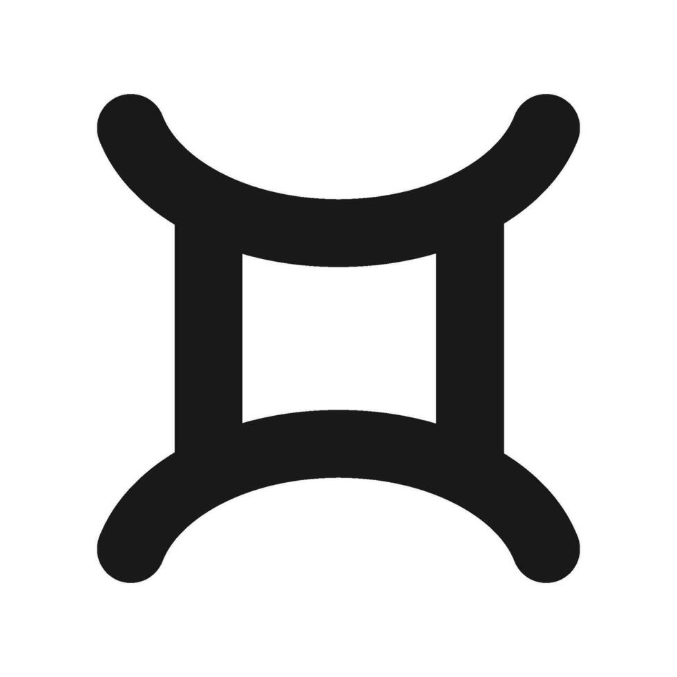 Zodiac star icon Gemini symbol vector