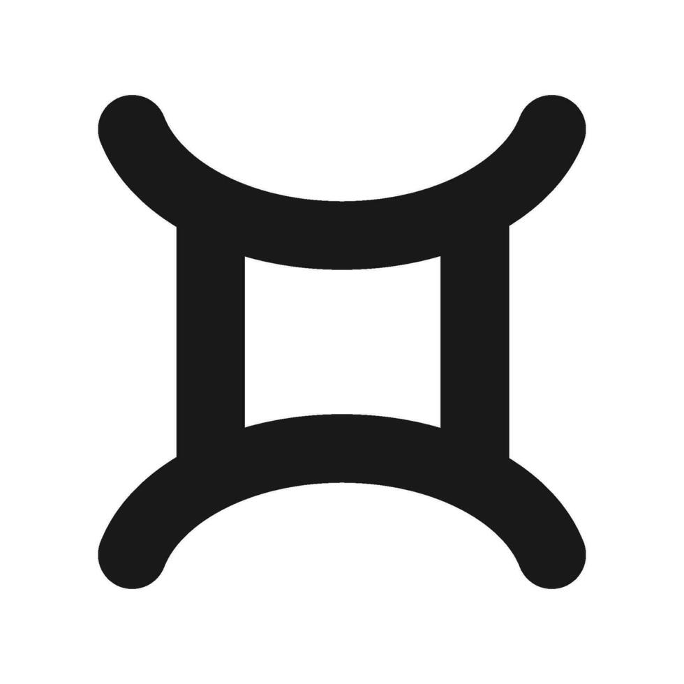Zodiac star icon Gemini symbol vector