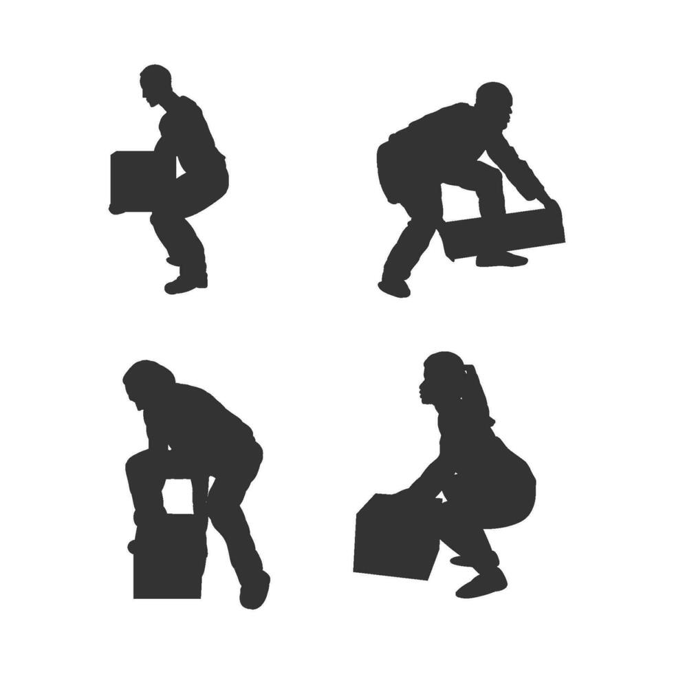 icon of person lifting weights vector