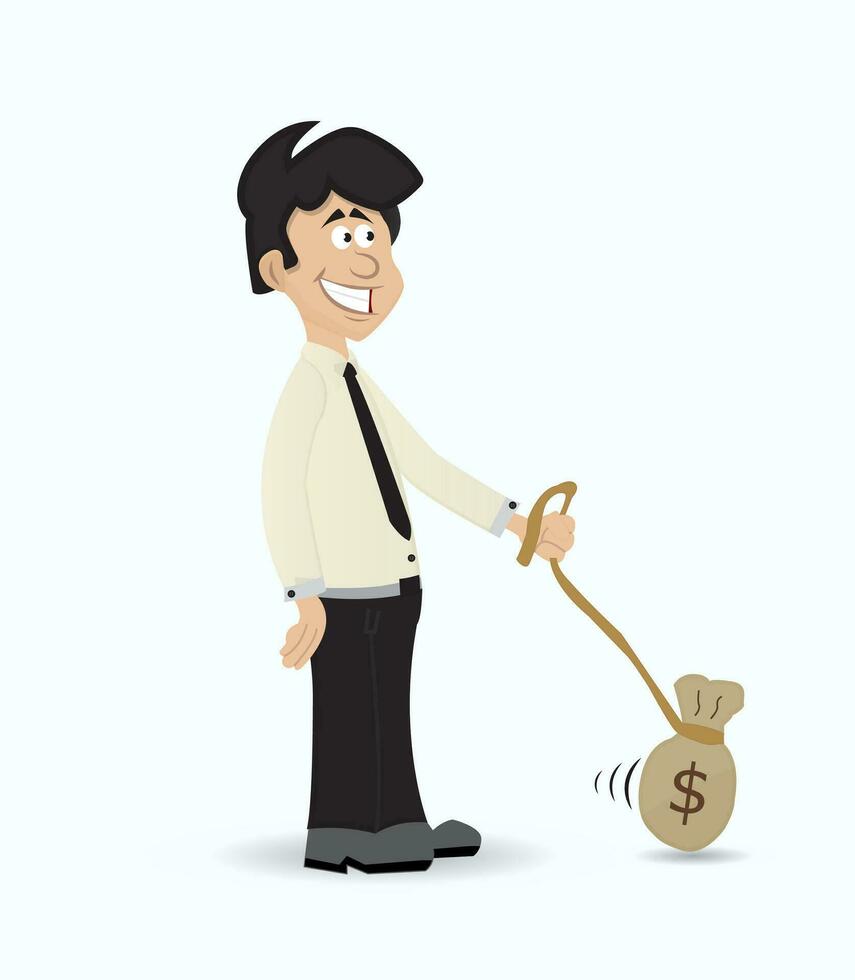 happy success manager smiling isolated vector