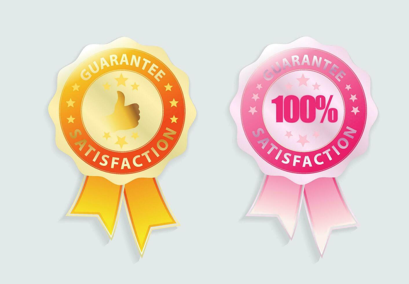 satisfaction guarantee 100 percent badge collection vector