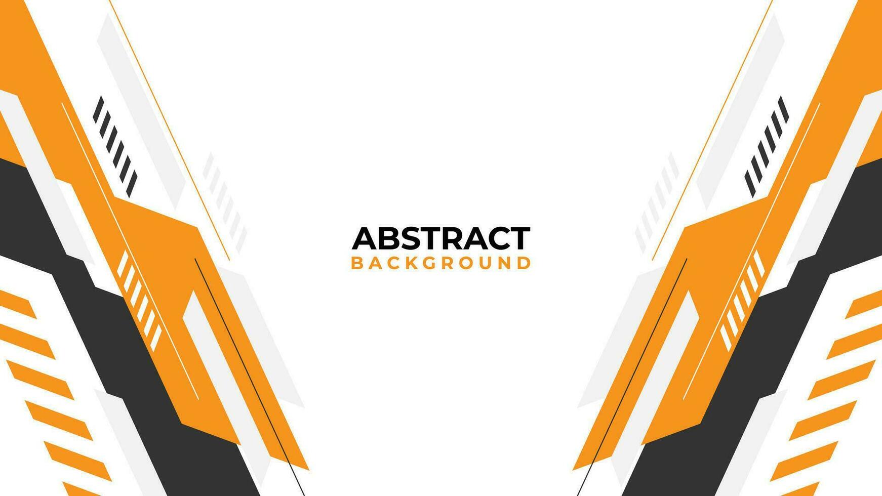 Modern abstract geometric background design with grey orange and white color vector
