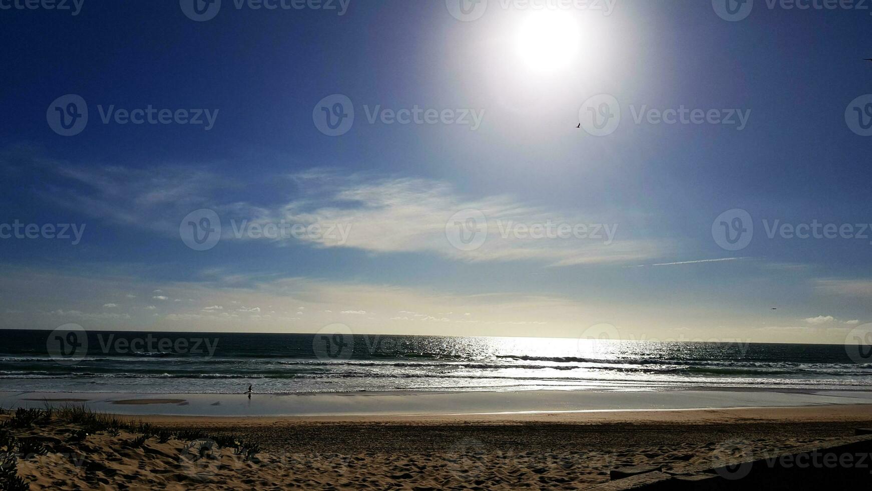 Sunset in Playa da Caparica photo