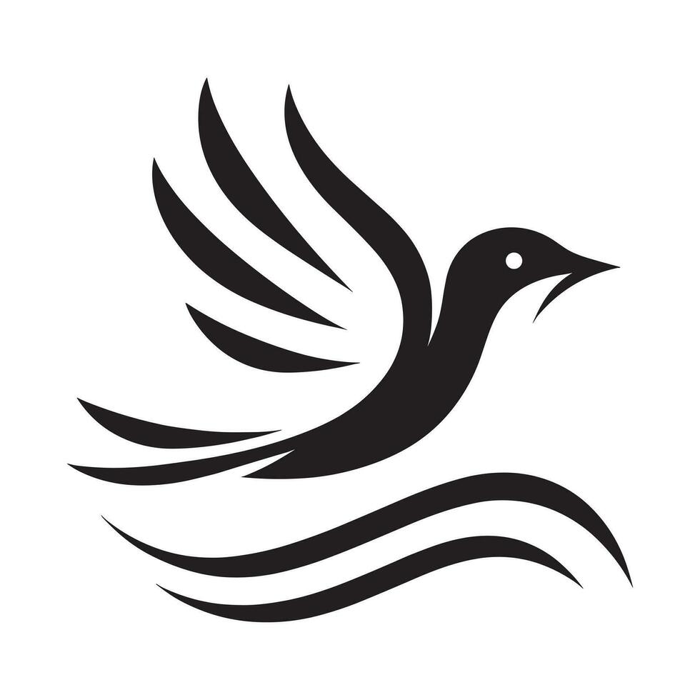 Ilustración de vector de diseño de logotipo de pájaro