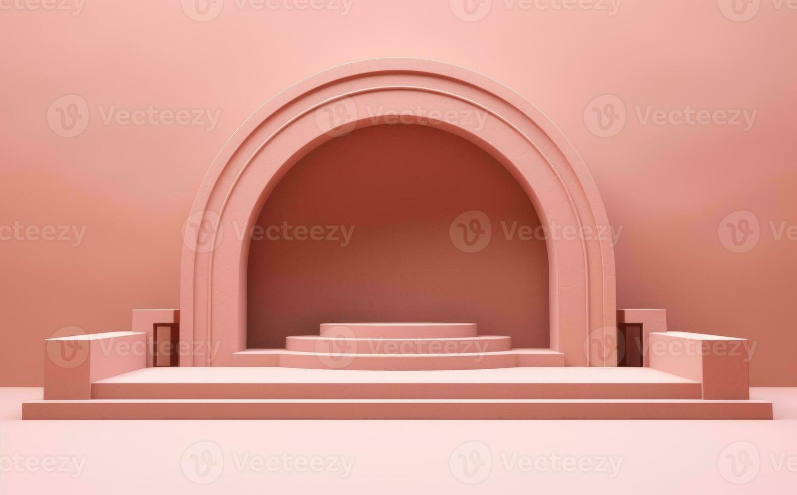 AI generated Luxury pink empty scene and curtain abstract background photo