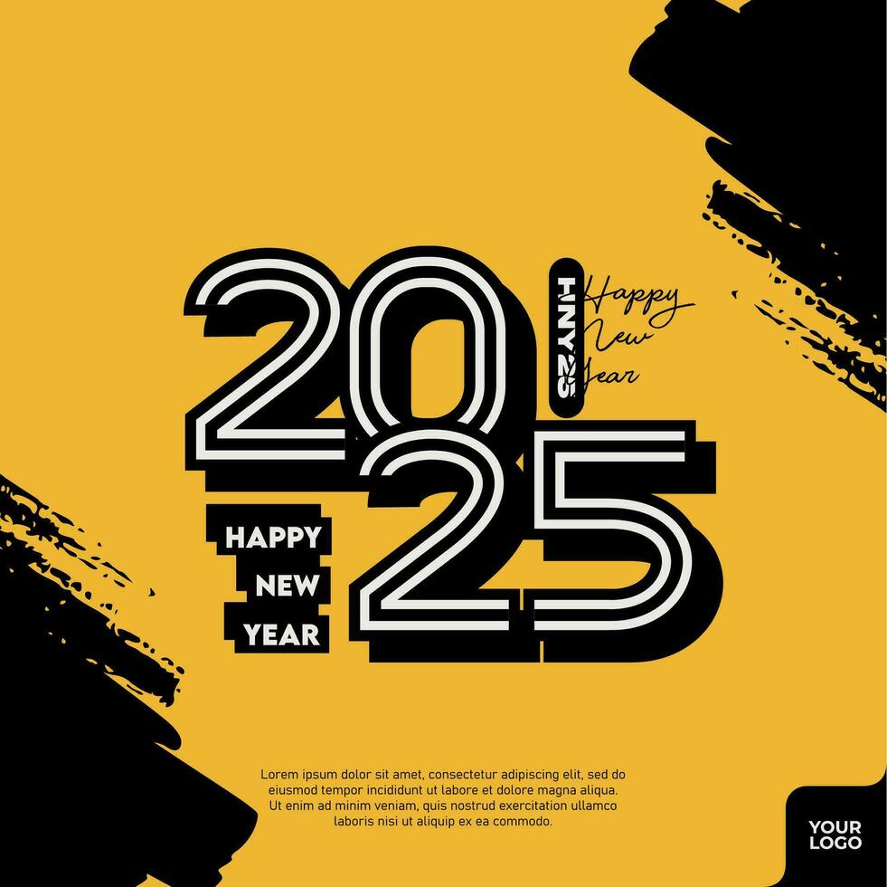 Abstract colorful happy new year 2025. 36491193 Vector Art at Vecteezy