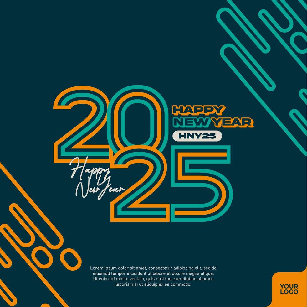 Abstract colorful happy new year 2025. 36491198 Vector Art at Vecteezy