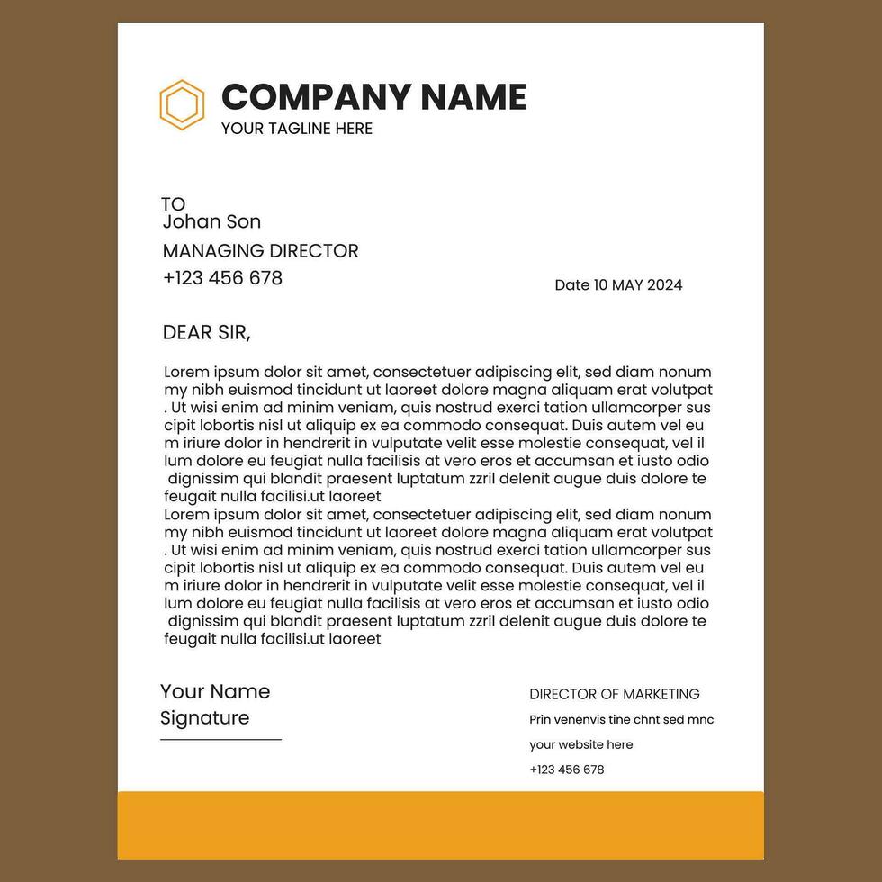 letter head design vector