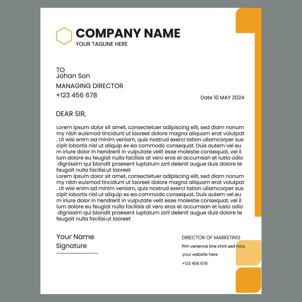 letter head design vector