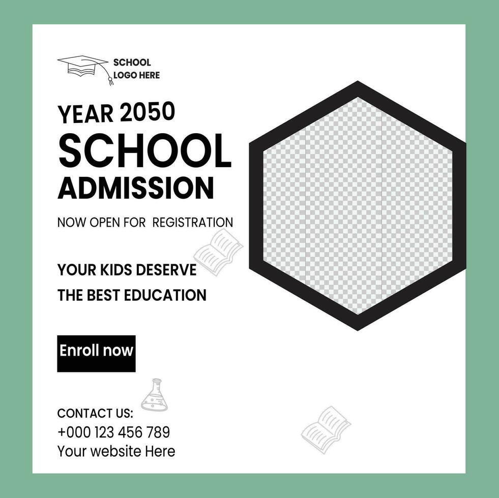 School Admission Post vector