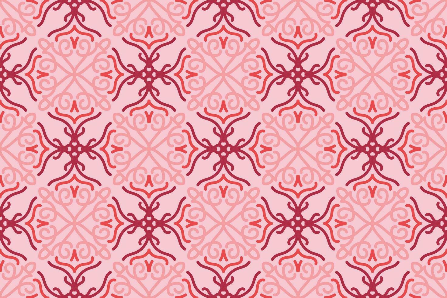 oriental sin costura modelo con rosado color. adecuado para teja, textil, fondo, pared decoración y otro vector