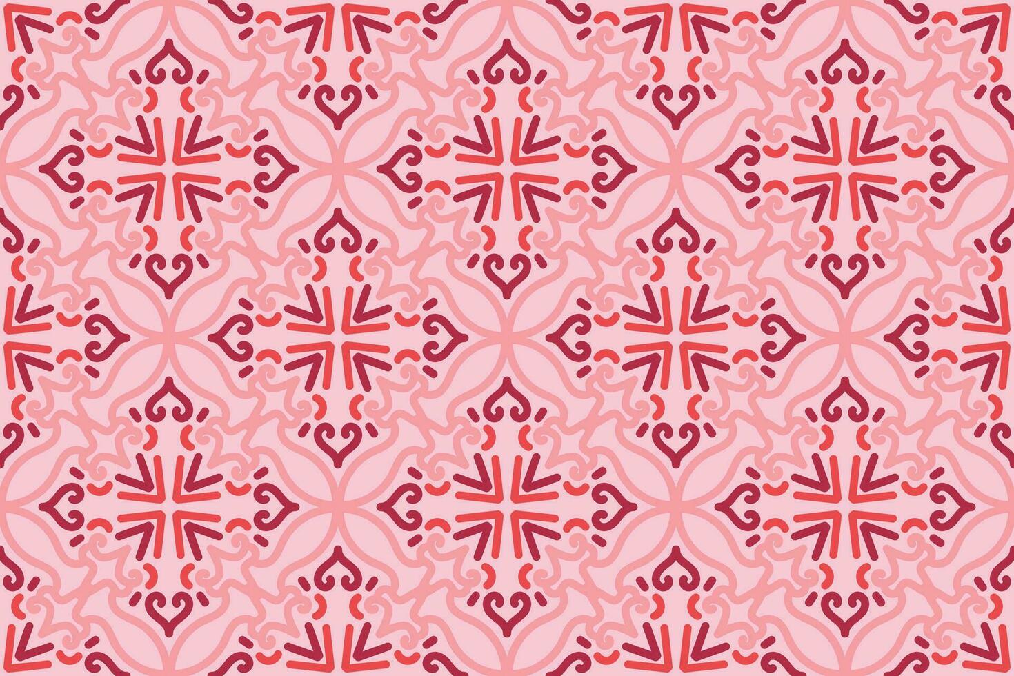 oriental sin costura modelo con rosado color. adecuado para teja, textil, fondo, pared decoración y otro vector