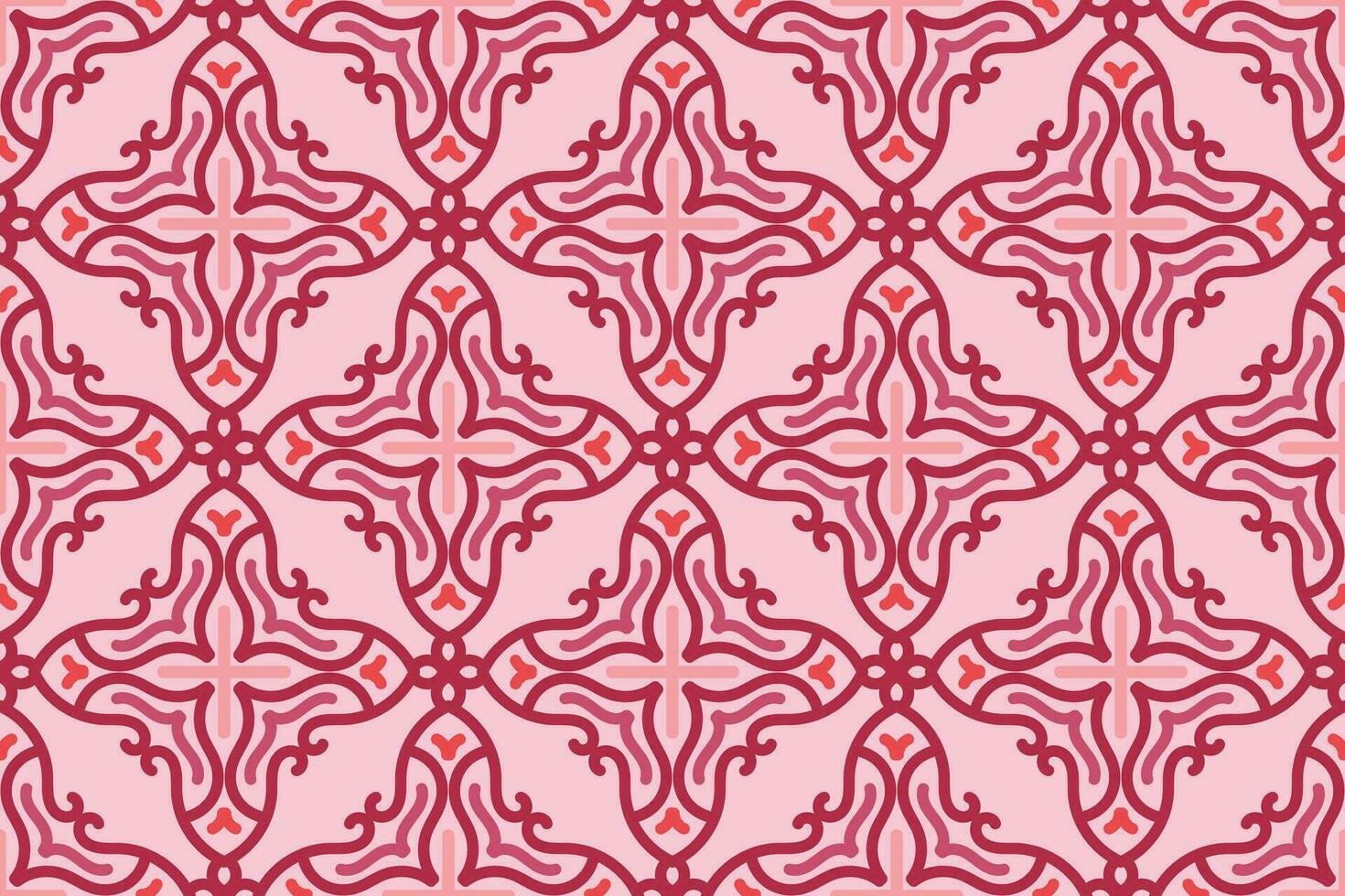 oriental seamless pattern with pink color. suitable for tile, textile, background, wall decor and other vector