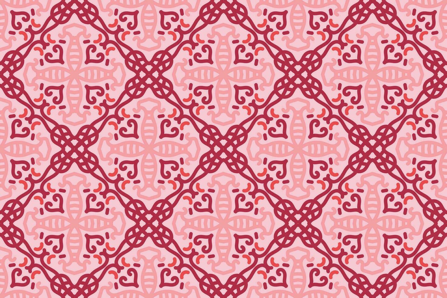 oriental seamless pattern with pink color. suitable for tile, textile, background, wall decor and other vector