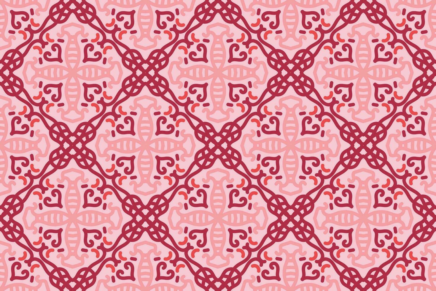 oriental sin costura modelo con rosado color. adecuado para teja, textil, fondo, pared decoración y otro vector