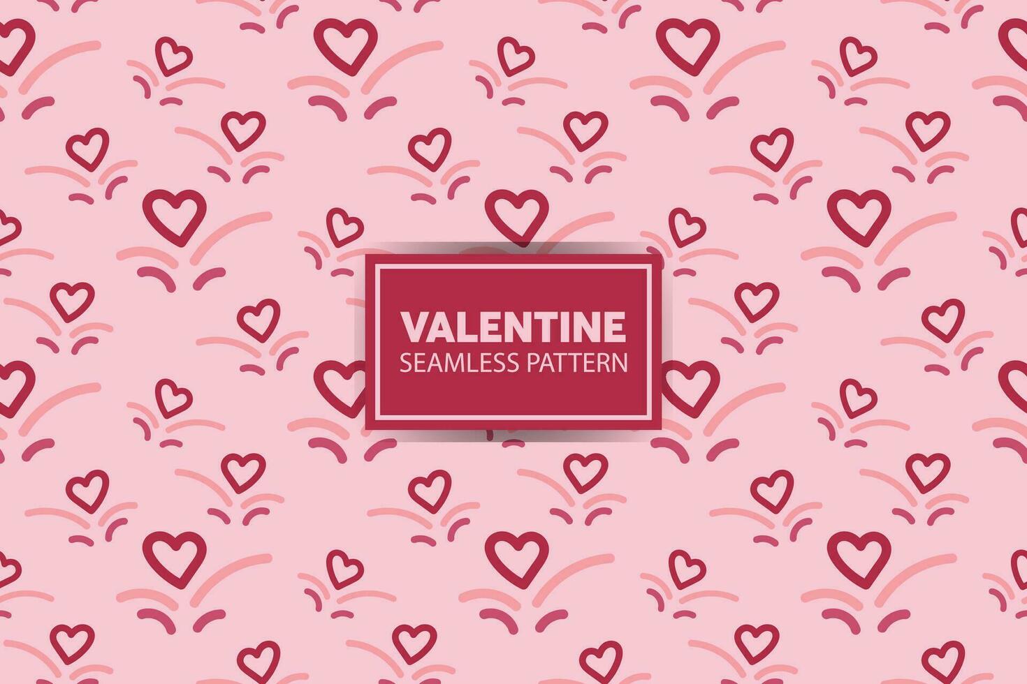seamless pattern background of hearts with cute style in pink color vector