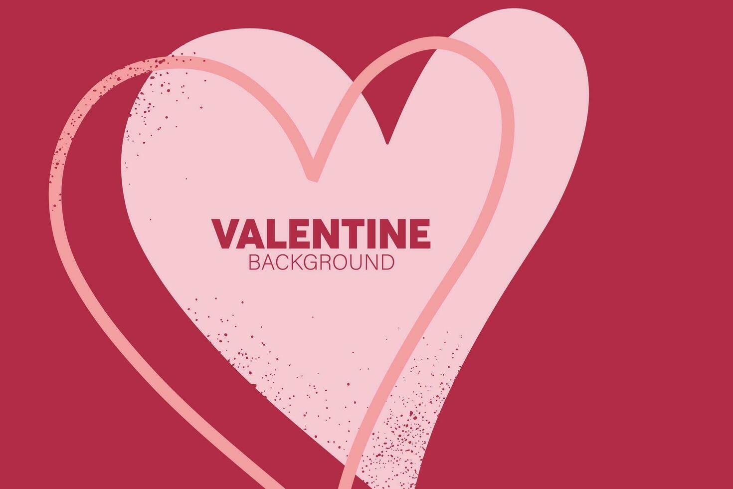 Background of hearts with grunge effect in vintage pink and red color vector