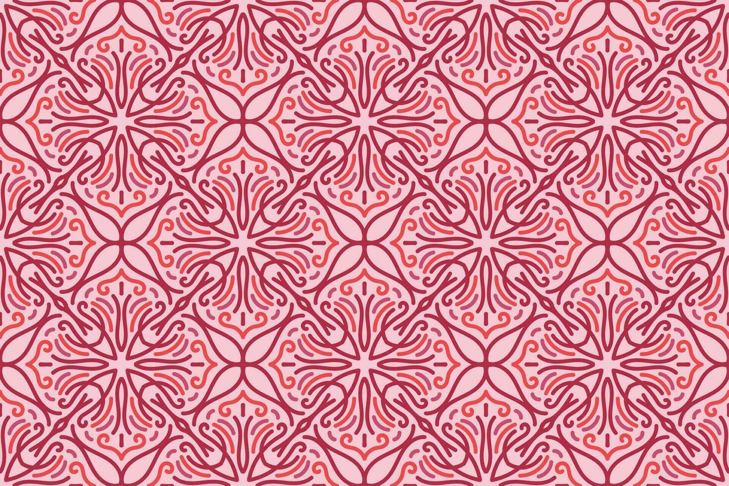 oriental seamless pattern with pink color. suitable for tile, textile, background, wall decor and other vector