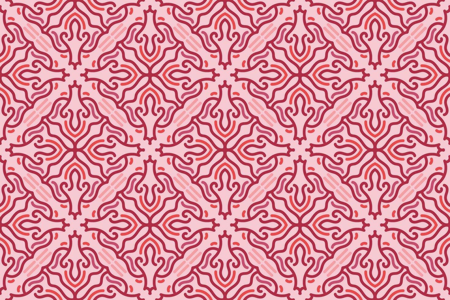 oriental sin costura modelo con rosado color. adecuado para teja, textil, fondo, pared decoración y otro vector