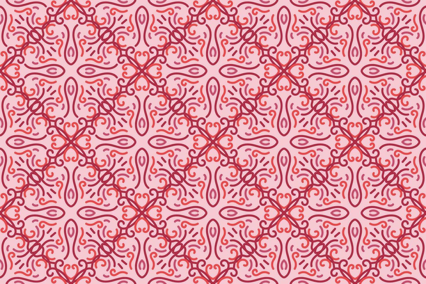 oriental seamless pattern with pink color. suitable for tile, textile, background, wall decor and other vector