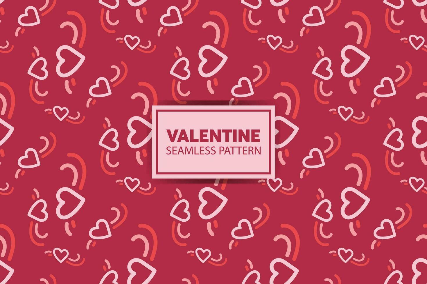 seamless pattern background of hearts with cute style in pink color vector