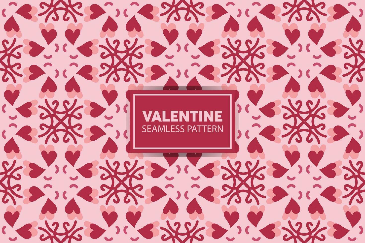 seamless pattern background of hearts with cute style in pink color vector