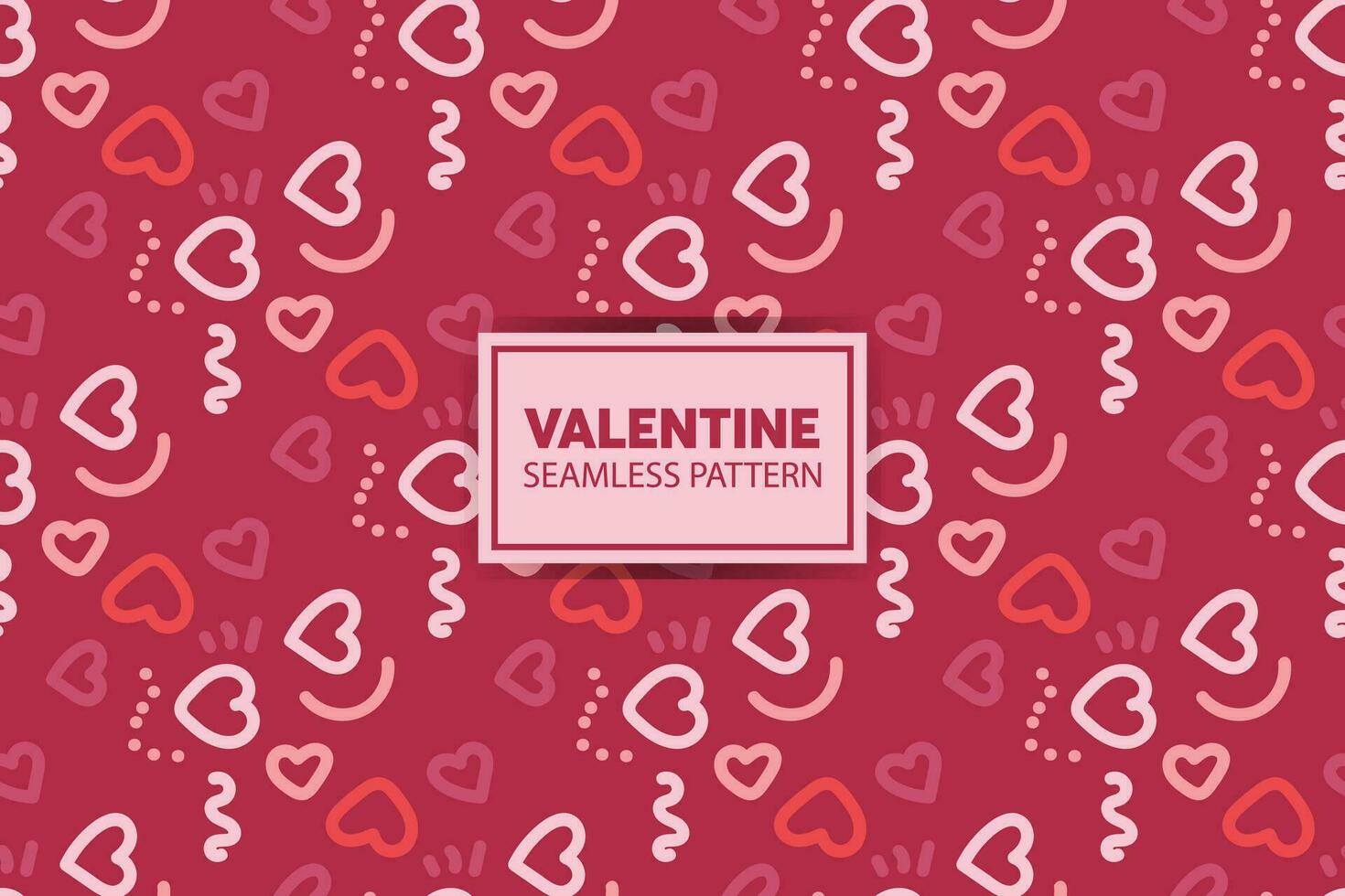 seamless pattern background of hearts with cute style in pink color vector