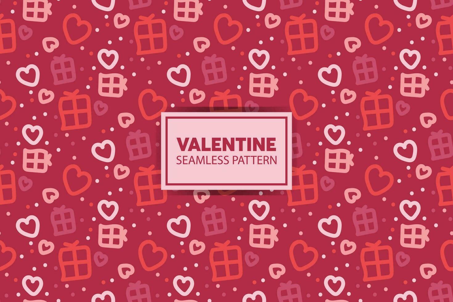 seamless pattern background of hearts with cute style in pink color vector
