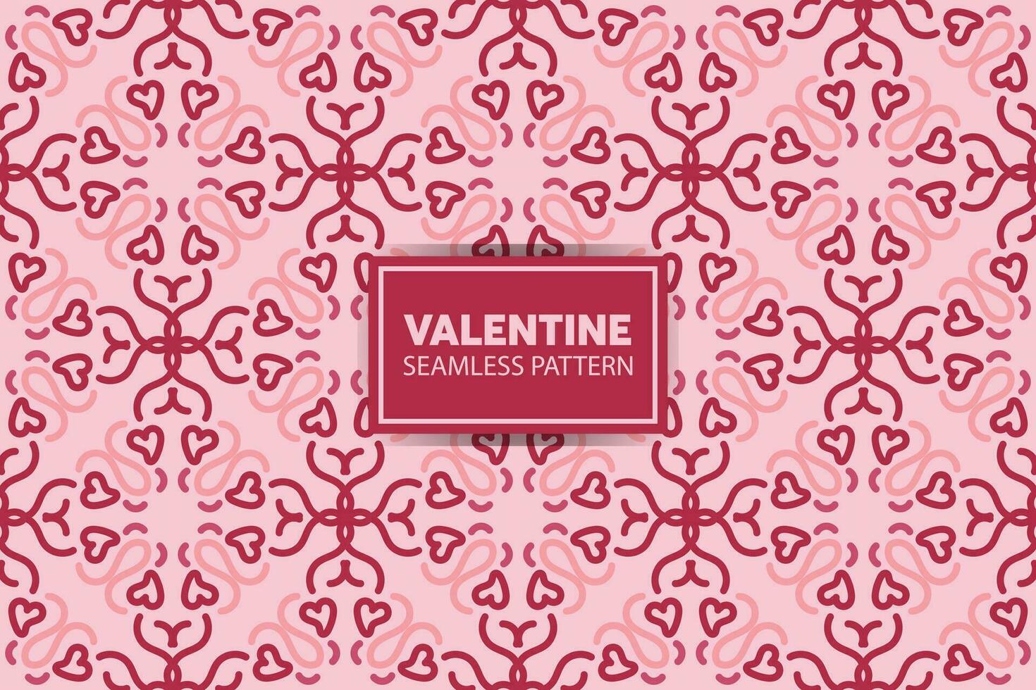 seamless pattern background of hearts with cute style in pink color vector