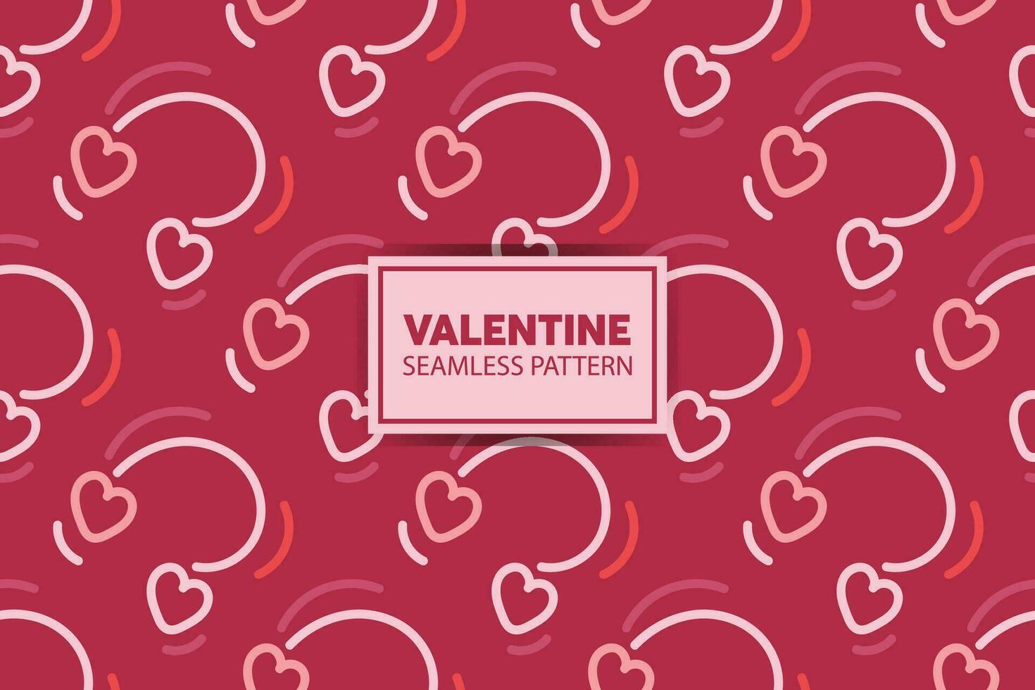 seamless pattern background of hearts with cute style in pink color vector