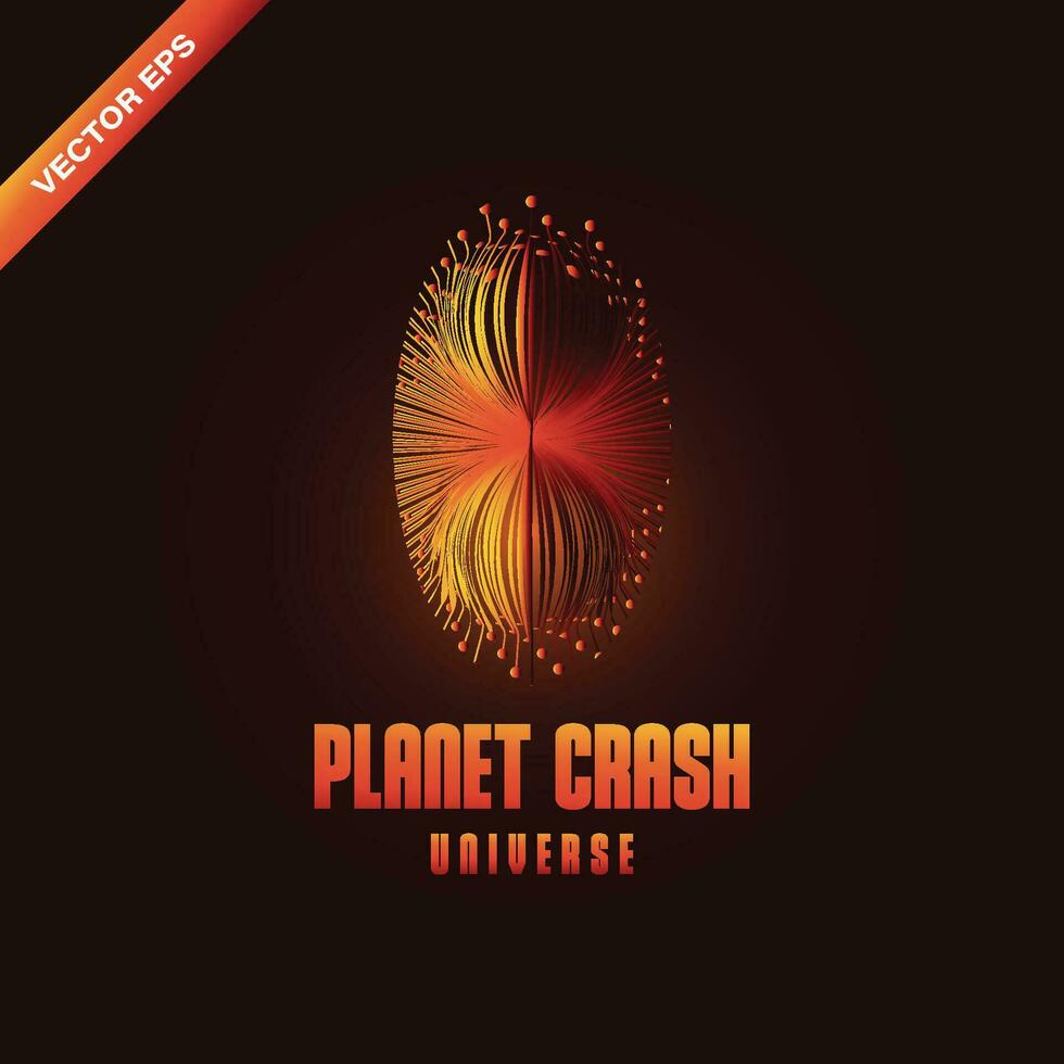 Two planet elimination logo. vector