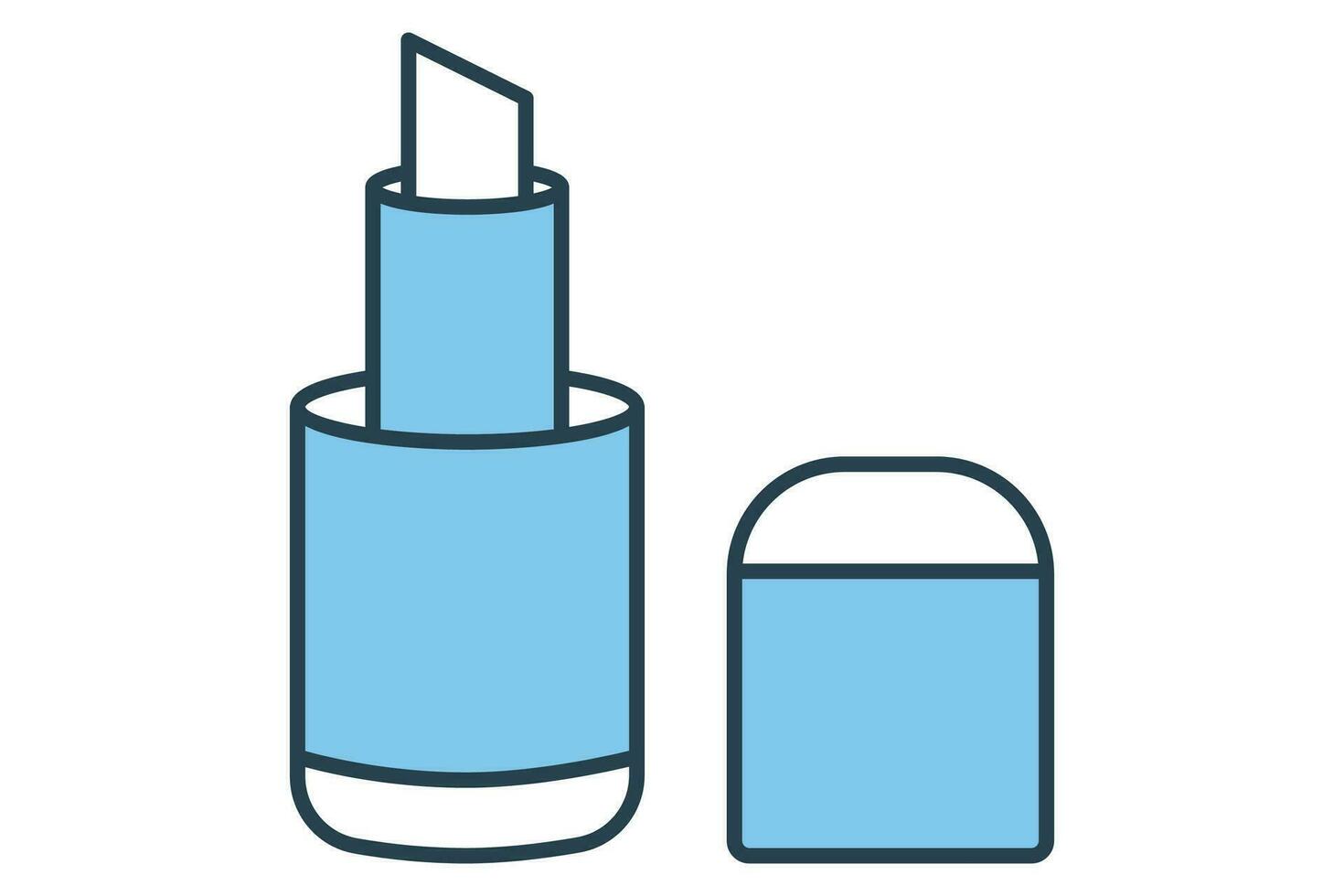 lipstick icon. icon related to makeup and beauty products. flat line icon style. element illustration vector