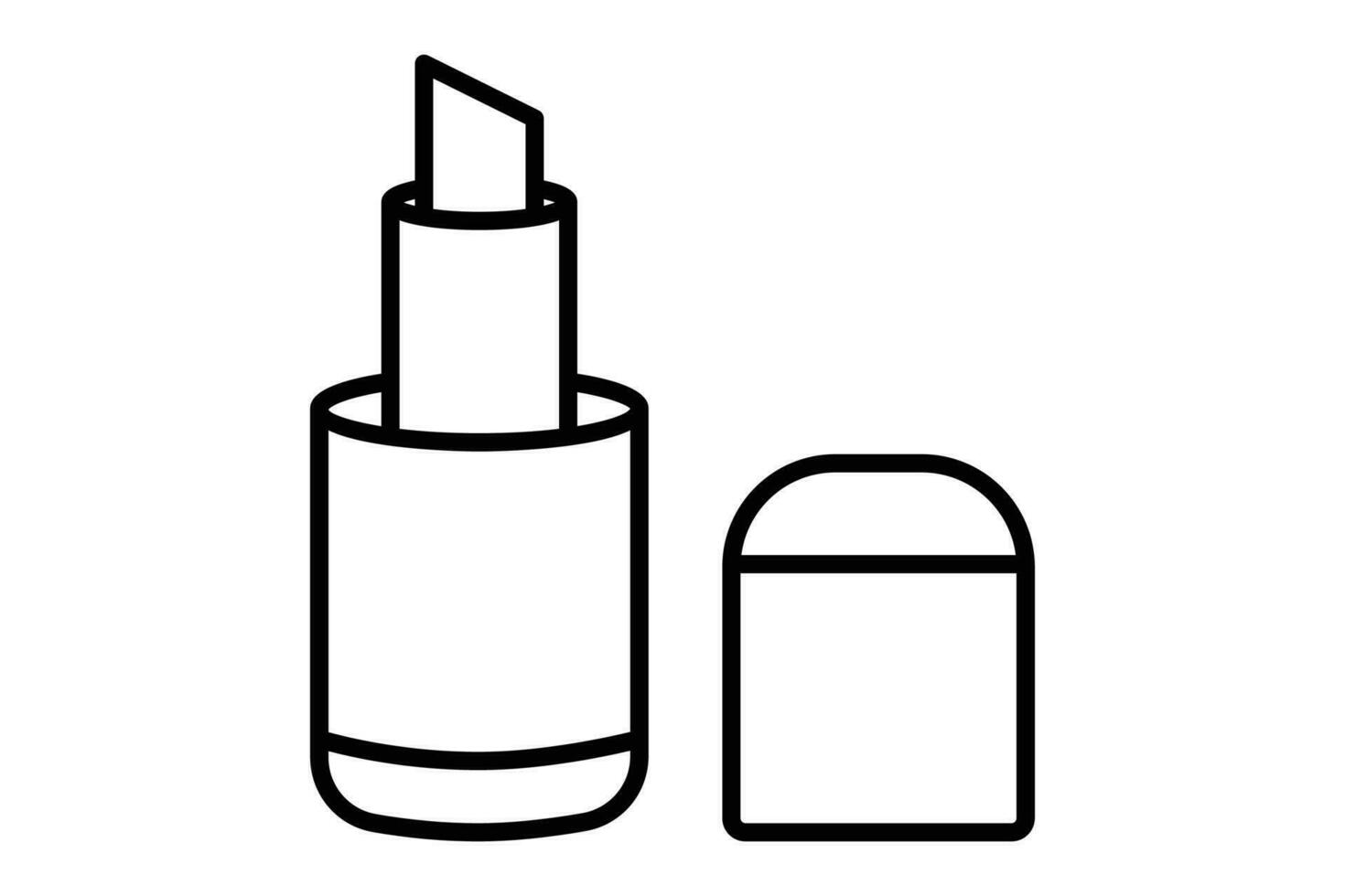 lápiz labial icono. icono relacionado a maquillaje y belleza productos línea icono estilo. elemento ilustración vector